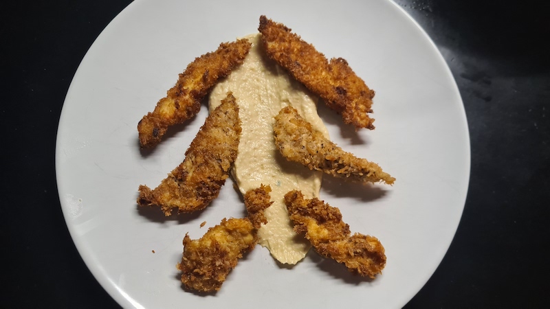 Pollastre especiat amb hummus 1 Pollastre especiat amb hummus